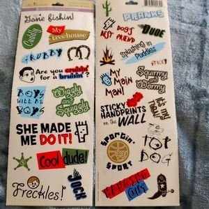 5/$20 Boys Will Be Boys Stickers Scrapbooking Card Making Crafts